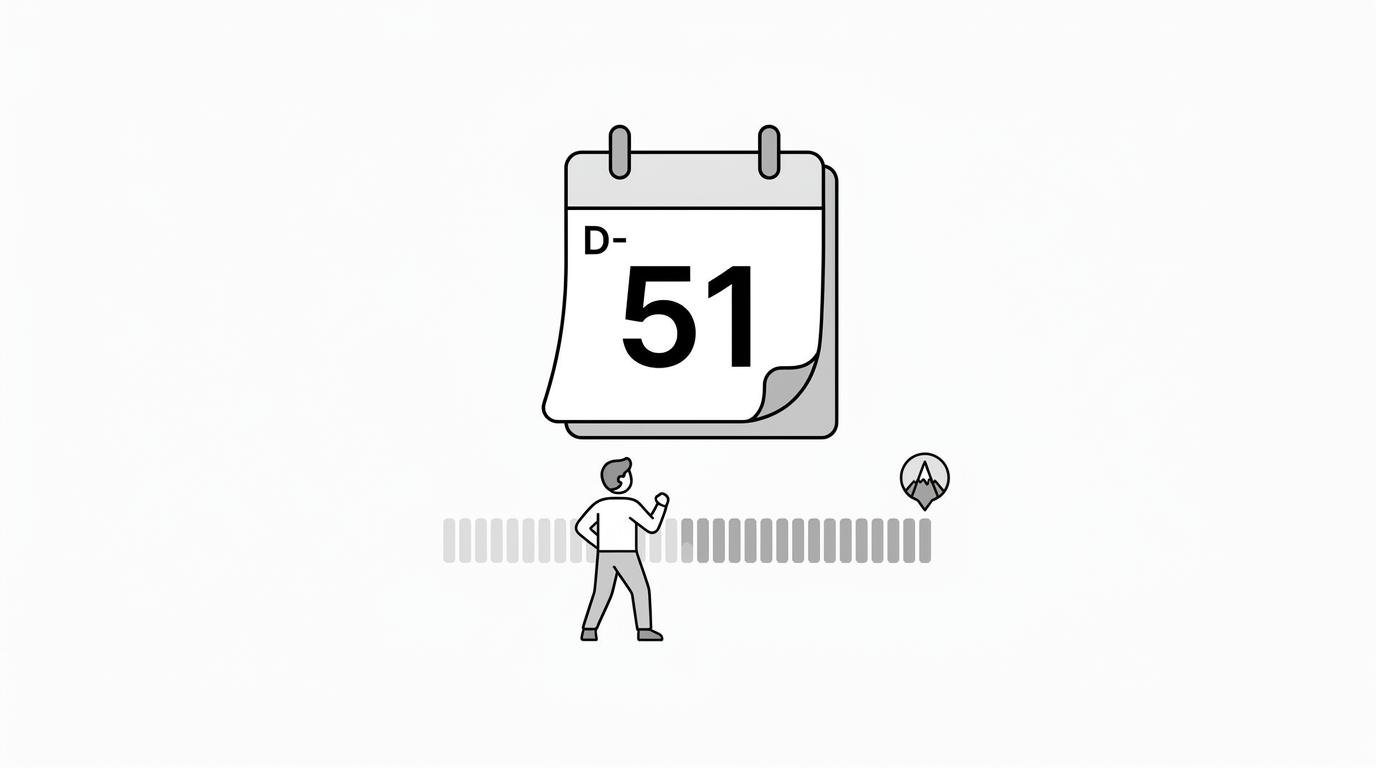 8월 SAT시험이 이제 51일 남았습니다.